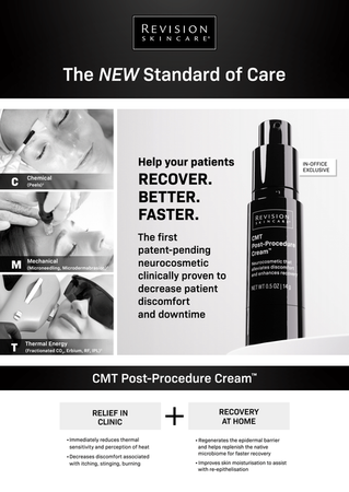 Revision Skincare® CMT Post-Procedure Cream Leave Behind A4 Leaflet